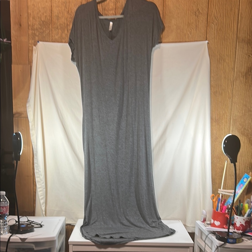 Magic Fit Women’s Gray Maxi Dress